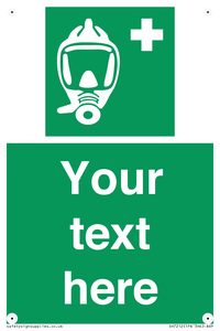 Custom sign safe condition Emergency escape breathing device